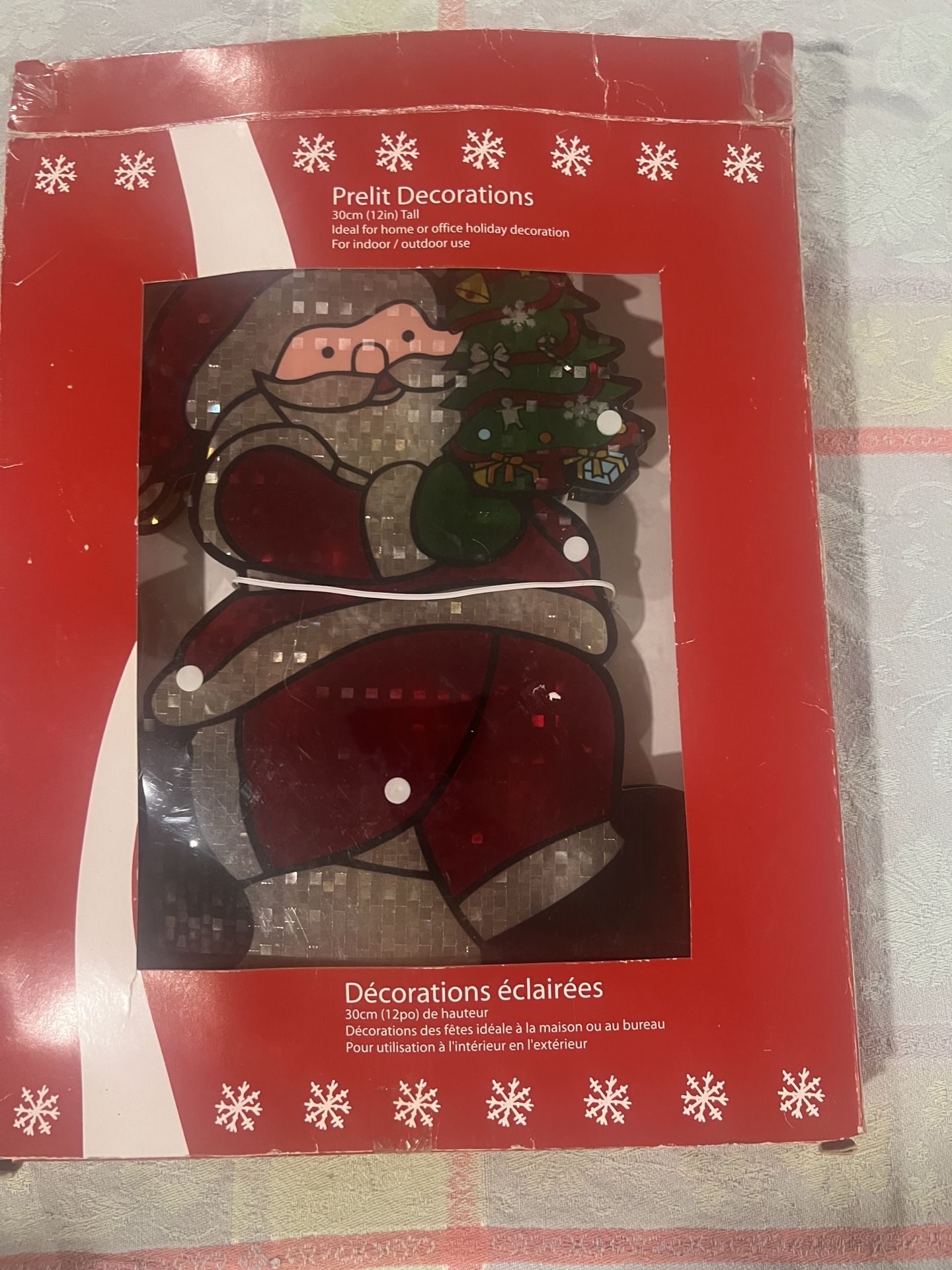 Vintage Christmas Window Light Up Decoration (WORKS)