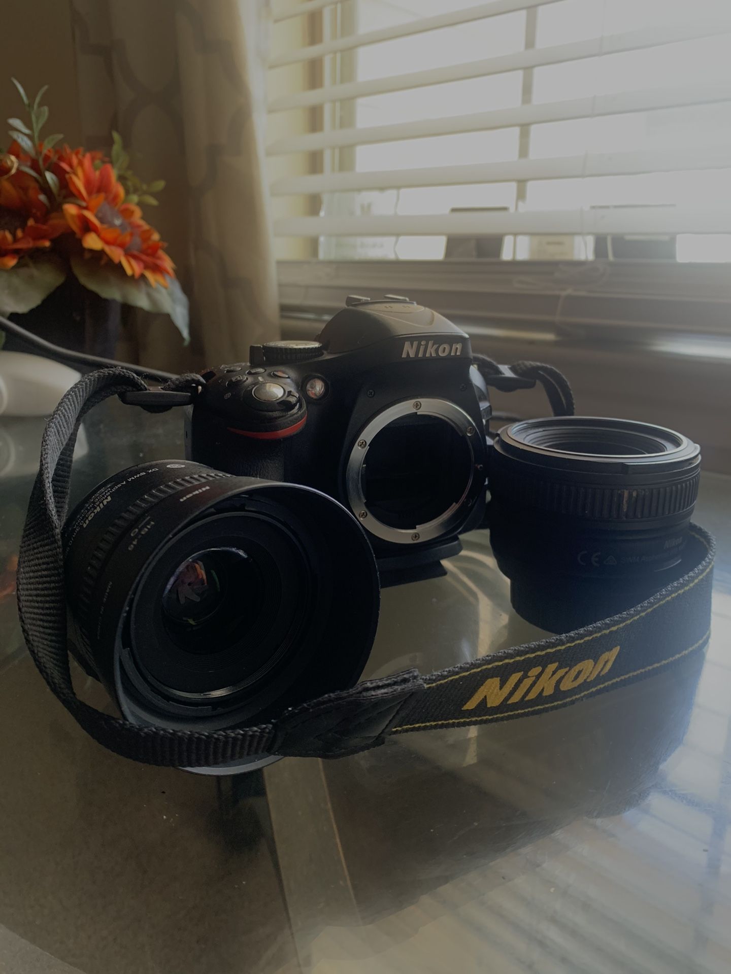 Nikon D5200 with 35mm1.8 and 50mm 1.8