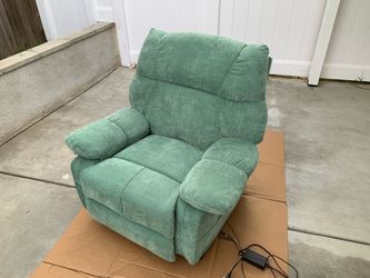 Power Recliner Chair with Massage and Heat, Swivel Rocking Recliner Chairs. Green