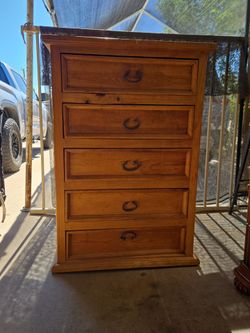 Rustic Pine Wood Dresser nice Clean (5)