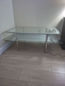 Glass coffee table