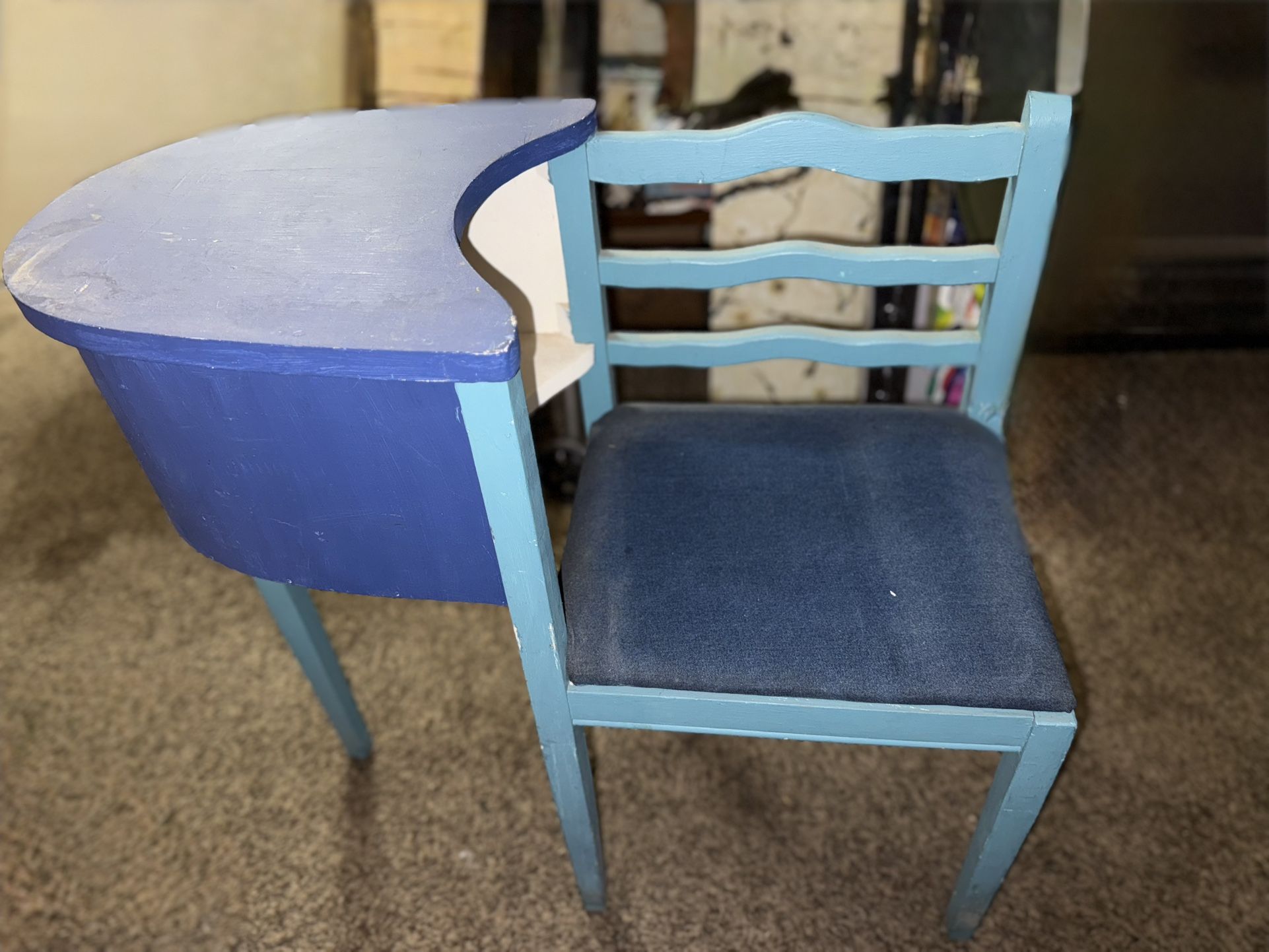 Antique Gossip Bench Telephone Desk