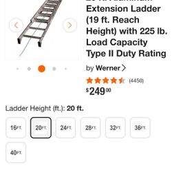 Werner 20' Extension Ladder New
