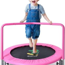 Mini Folding Trampoline for Kids - Pink, 36"