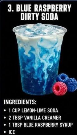 Blue raspberry dirty soda