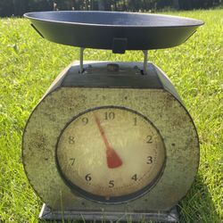 Galvanized Metal Scale For Vintage Or Farmhouse Decor 