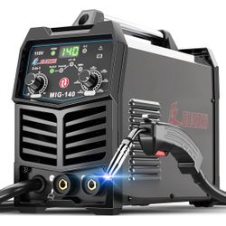 140A MIG Welder, 3 in 1 Welder FLUX MIG/ARC/Lift TIG Multi-Process Mig Welde