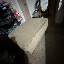 Beige/Tan storage Ottoman