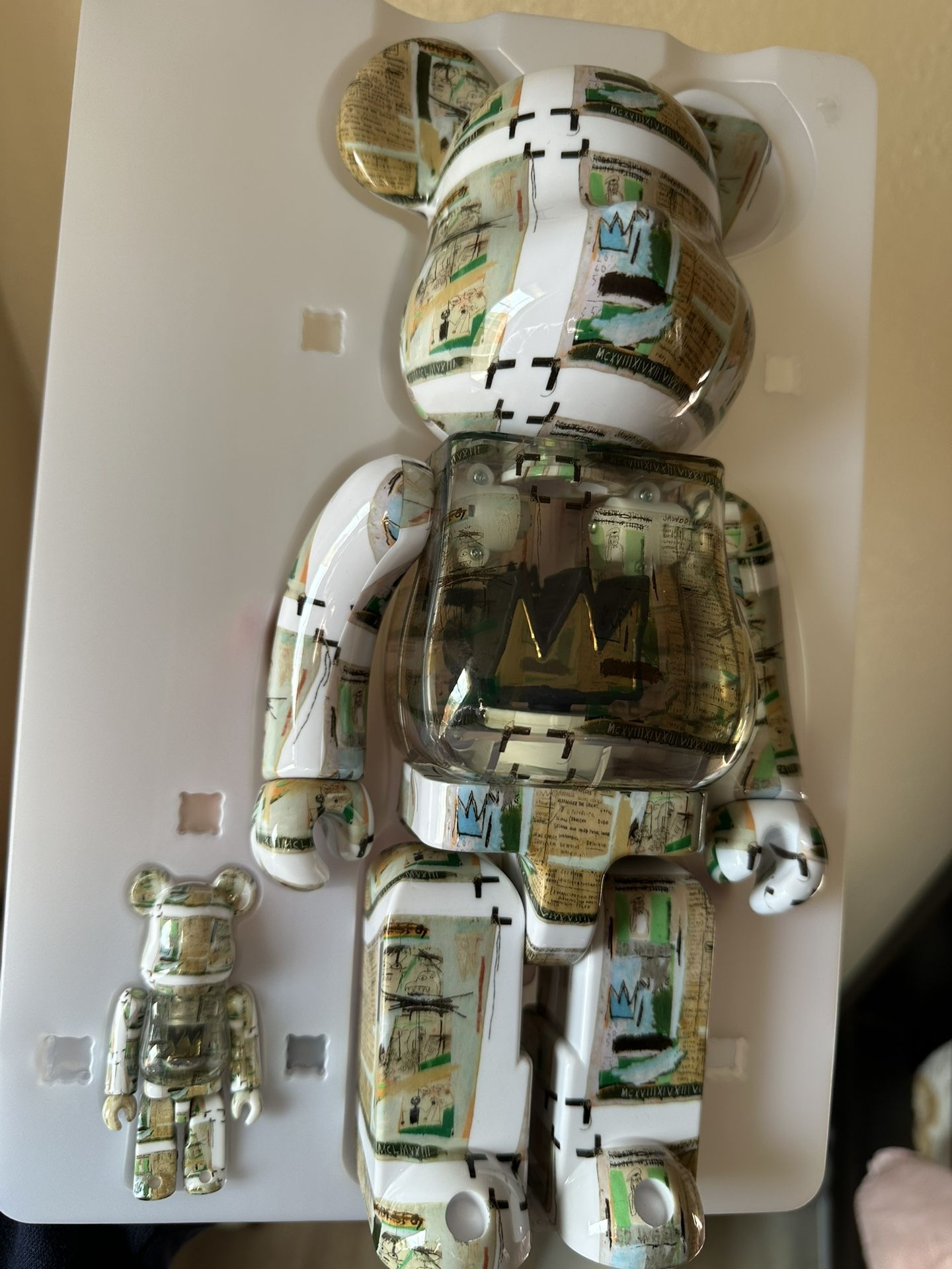 🔥 BE@RBRICK Jean-Michel Basquiat 100% & 400% Set – Authentic – Excellent Condition