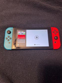 Nintendo Switch Neon Blue and Red Bundle (Original, No original box)