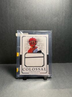 National Treasures Carlton Fisk Colossal Jersey Card