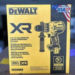 DEWALT 20V MAX XR Cordless Brushless 3-Speed 1/2 in. Hammer Drill (Tool Only)