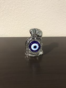 Evil Eyes Ornament with Real Silver