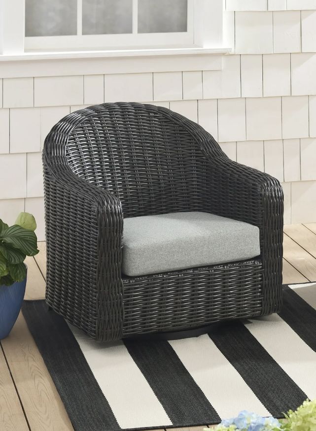 BRAND NEW - Better Homes & Gardens Bellamy Outdoor Barrel Back Chair - Dark Brown