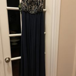 Navy Blue Prom Dress