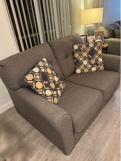 MOVING SALE. Modern gray loveseat Sofa Excellent condition