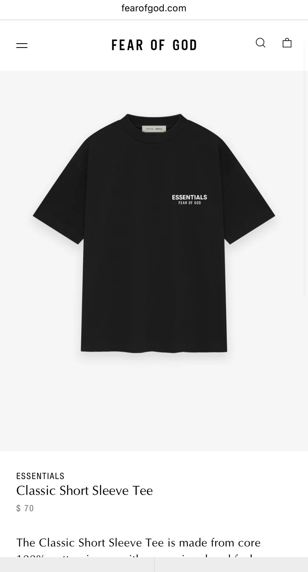Brand New All Black Essential Tee