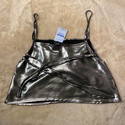 Metallic Spaghetti Strap Top 