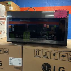 BLACK STAINLESS STEEL SAMSUNG MICROWAVE 