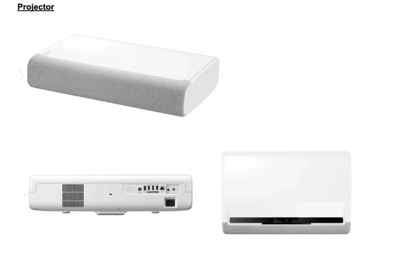 Projector with Screen and Sonos Sound System