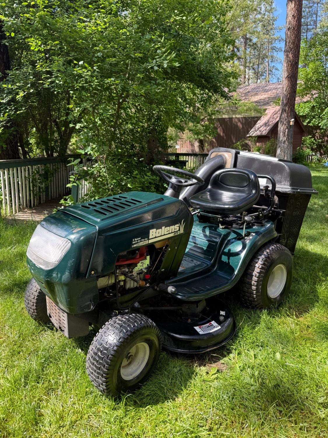 Troy-Bilt Riding Lawn Mower With Bagger