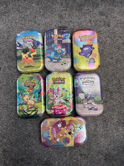Pokémon Trading Card Game Mini Tins EMPTY – Lot of 7