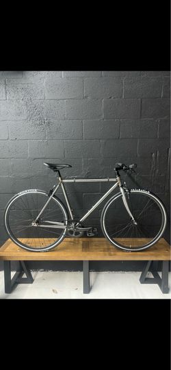 Chrome frame bicycle race