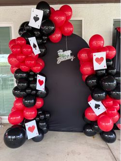 Casino theme balloon garland