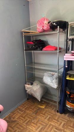 Metal shelf rack