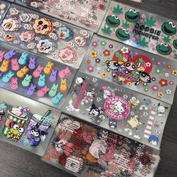 UV DTF Cup Wraps Stickers, 3D Stickers, Spring Easter Cup Makers