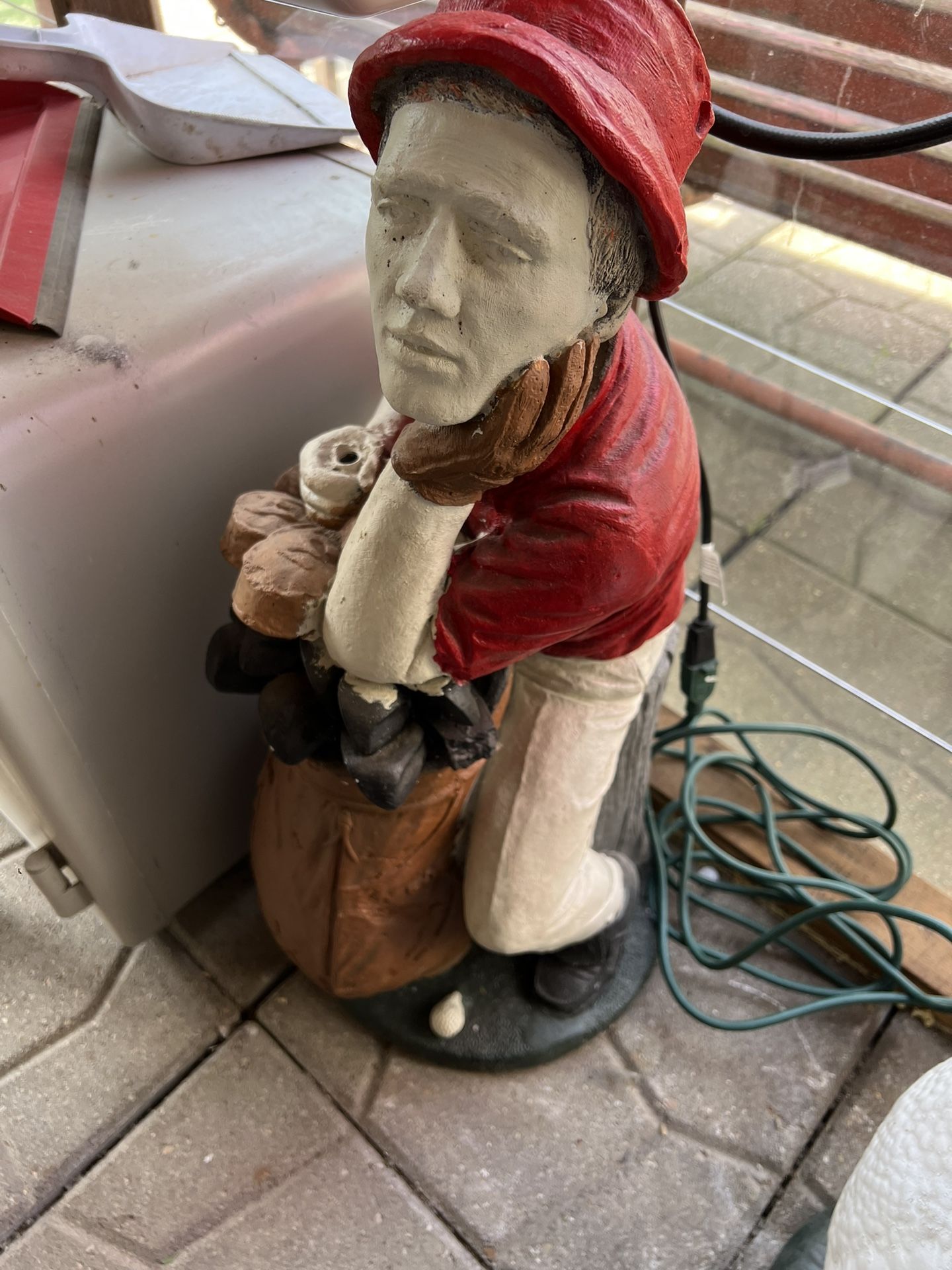 Golf Man Statue Concrete