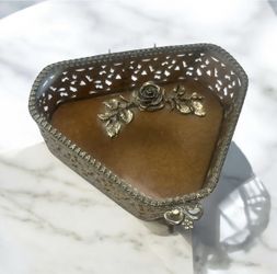 Vintage Filligree  Casket Trinket Box 