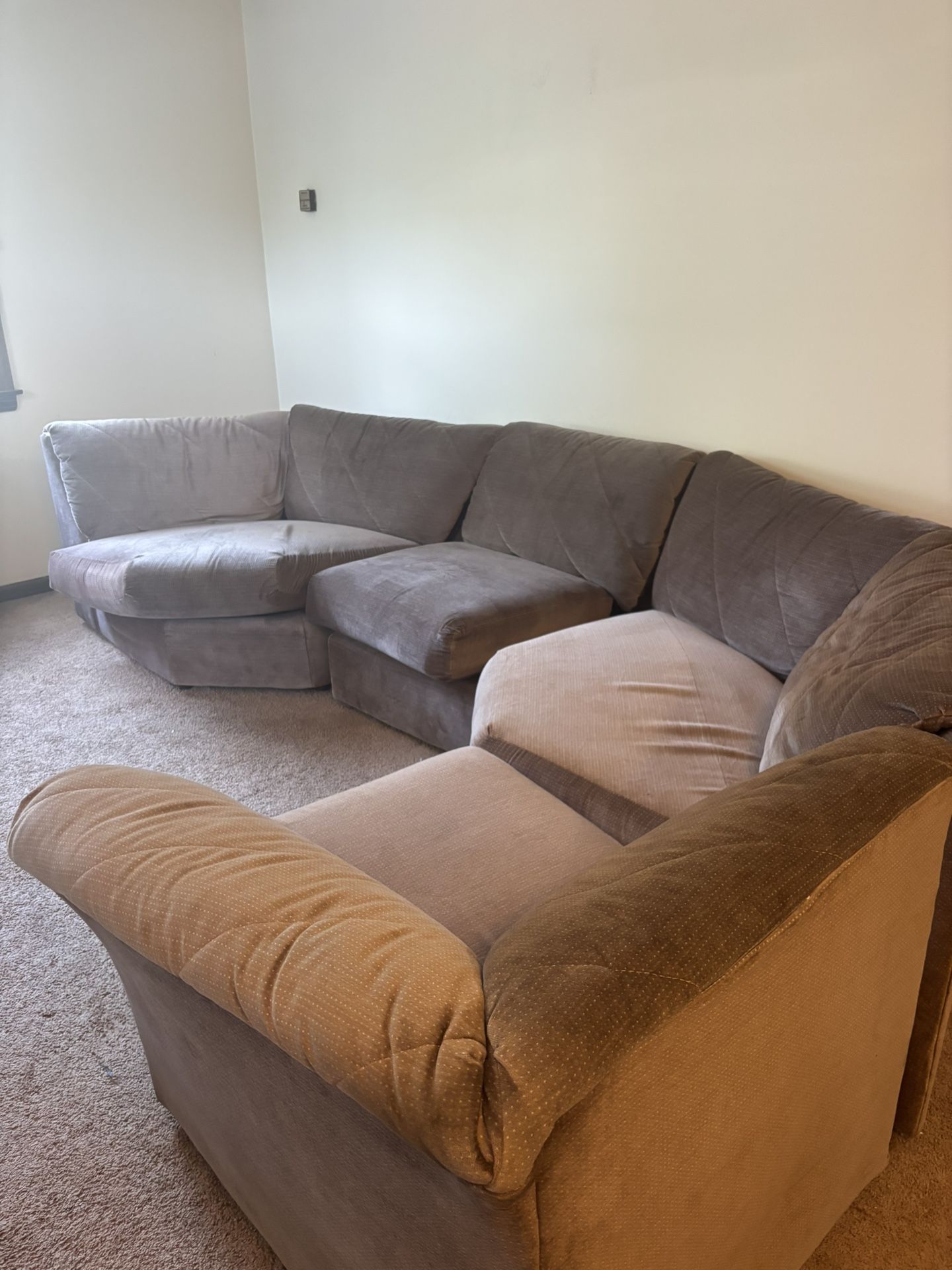 Couch, Sectional - Zero Damage/Good Condition, FREE