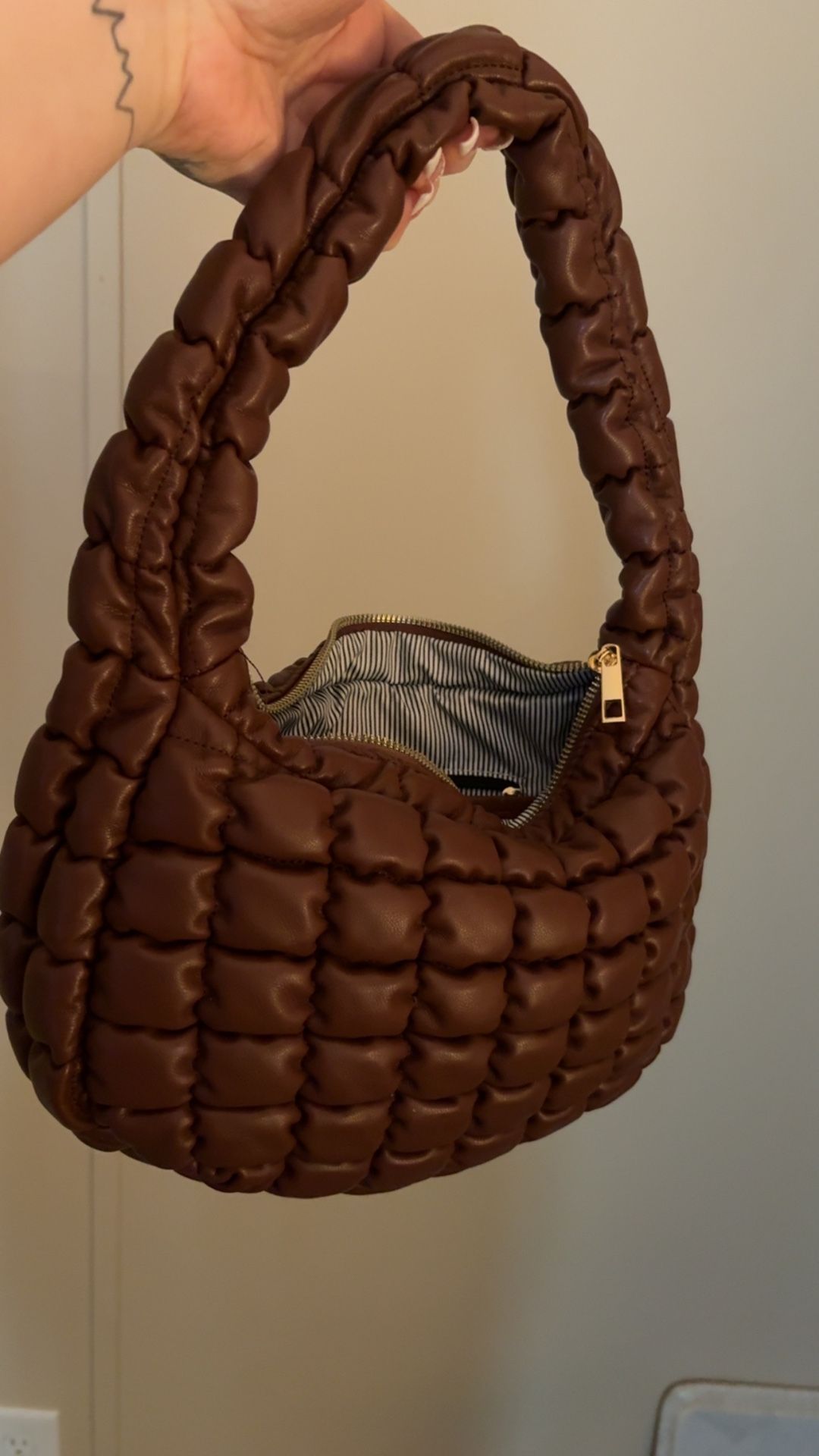 Brown Puffy Purse