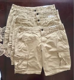 GAP Khaki Cargo Shorts Set of 4 Size 36