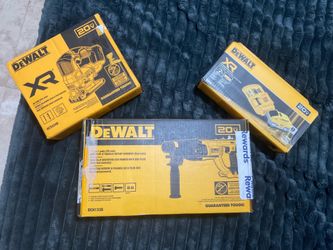 DEWALT 20V MAX SDS-Plus Rotary Hammer Drill + Jig Saw + 8Ah Battery NEW Bundle