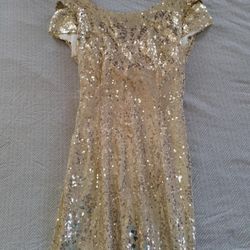 Gold Sequin Formal Dress