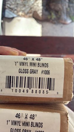 1” vinyl mini blinds, glossy gray # 1006