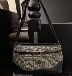 Black And Tan Etienne Aigner Shoulder Purse 