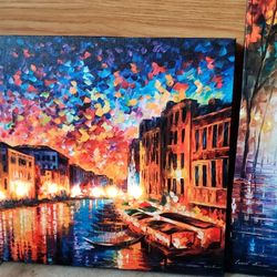 4 Lighted Canvas  Pictures 