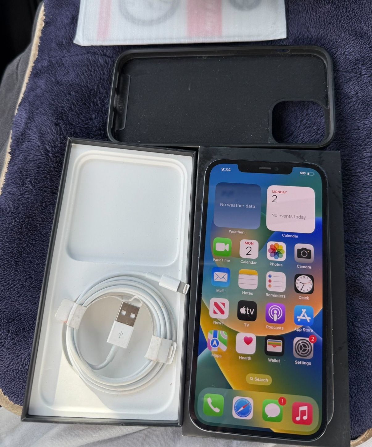 iPhone 12 Pro Max  128gb unlocked for any service its a 9 out of 10  works Perfect with new accessories can deliver 30 day warranty