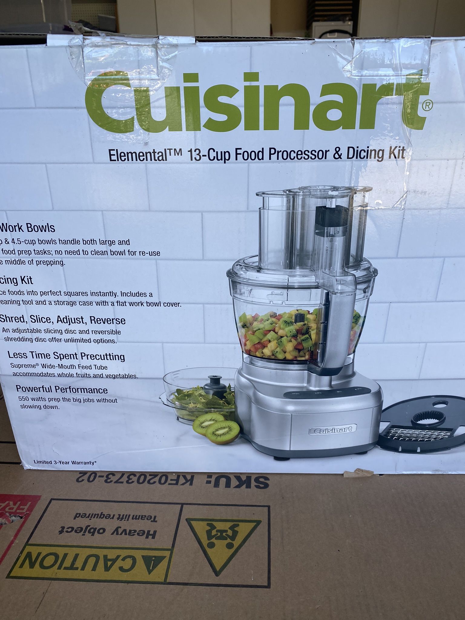 Nearly New Cuisinart 13 Cup Food Processor And Dicer