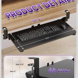 Under Desk Keyboard Pull Out Tray