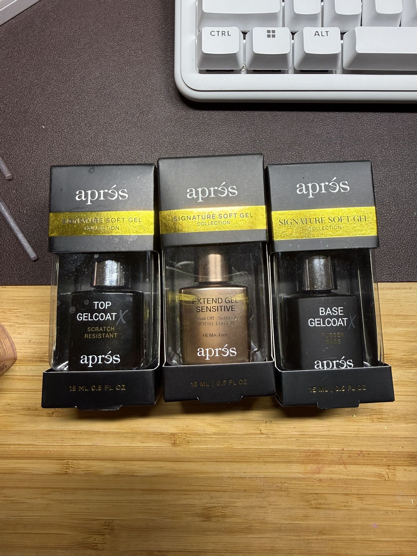 Apres Extend Gel, Base Coat, Top Coat HEMA Free