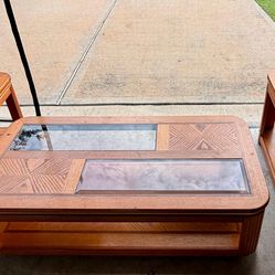 Light brown table set