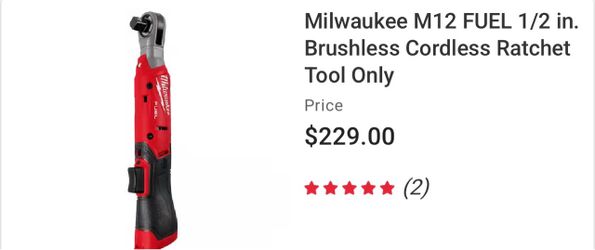Milwaukee M12 FUEL 1/2 in. Brushless Cordless Ratchet