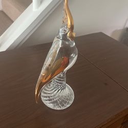 Vintage Glass Bird Figure