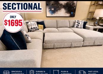 Sectional with Bed and Storage