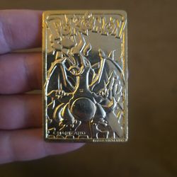 23K Gold Plated CHARIZARD Trading Card 1999