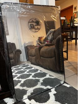 24x36 Black Metal Framed Mirror